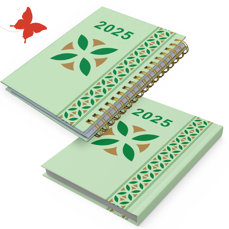 اجندة 2025 الأحساء (الحسا) بدون اسم كعب وبدون اسم سلك ذهبي