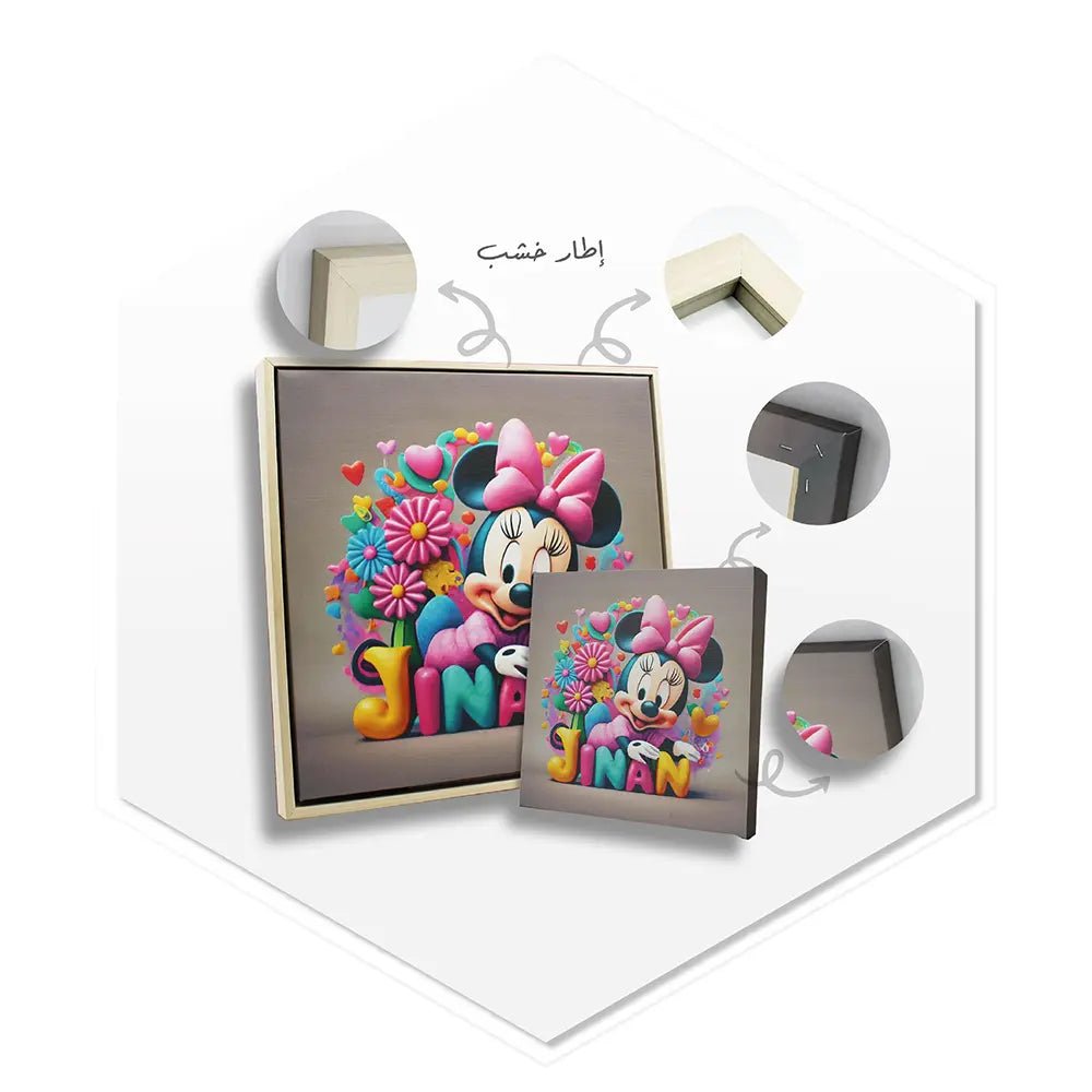 طباعة لوحات حسب الطلب على قماش كانفس قطن نقي مع توفر خيارات مطفي ولامع وخيارات مقاس مفتوحة إطار خشب مخفي من الخلف مع إطار من الخشب الطبيعي خارجي ليزيد من فخامة اللوحة