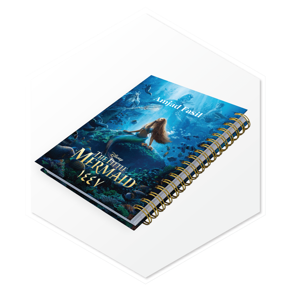 أجندة مير ميد (Mermaid) 1447هـ - غلاف فاخر مع مساحة لطباعة اسم العميل بالإنجليزية، تصميم مميز للسعودية والخليج