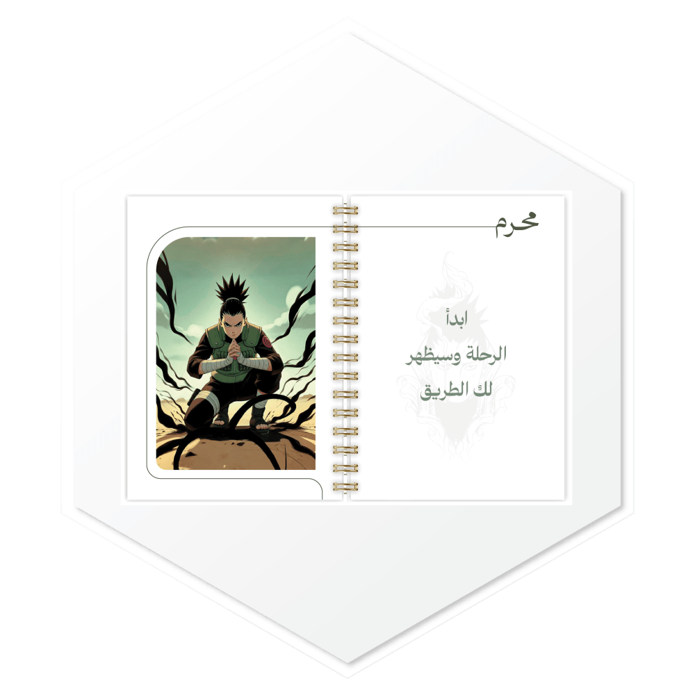 بدايات الشهور الهجرية في بلانر شيكامارو نارا (Shikamaru Nara) 1447. تصميم ذكي وأنيق لكل شهر.